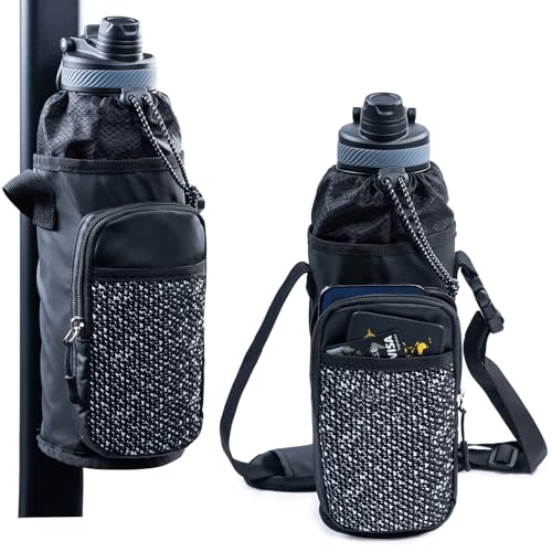 SPORJET Premium Magnetic Gym Bottle Bag - Quality Bottle & Phone Holder for Gym Essentials